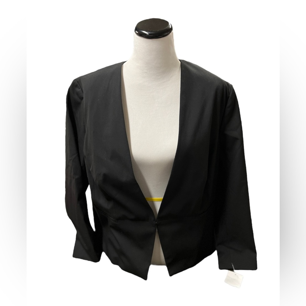 Sejour black open front blazer